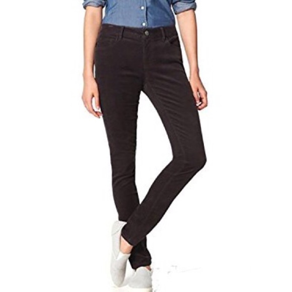 LOFT Coal Gray Curvy Skinny Cord